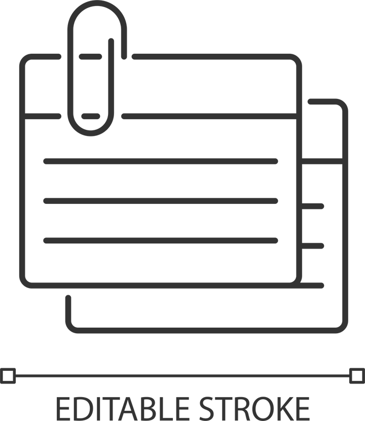 School supplies linear icons set