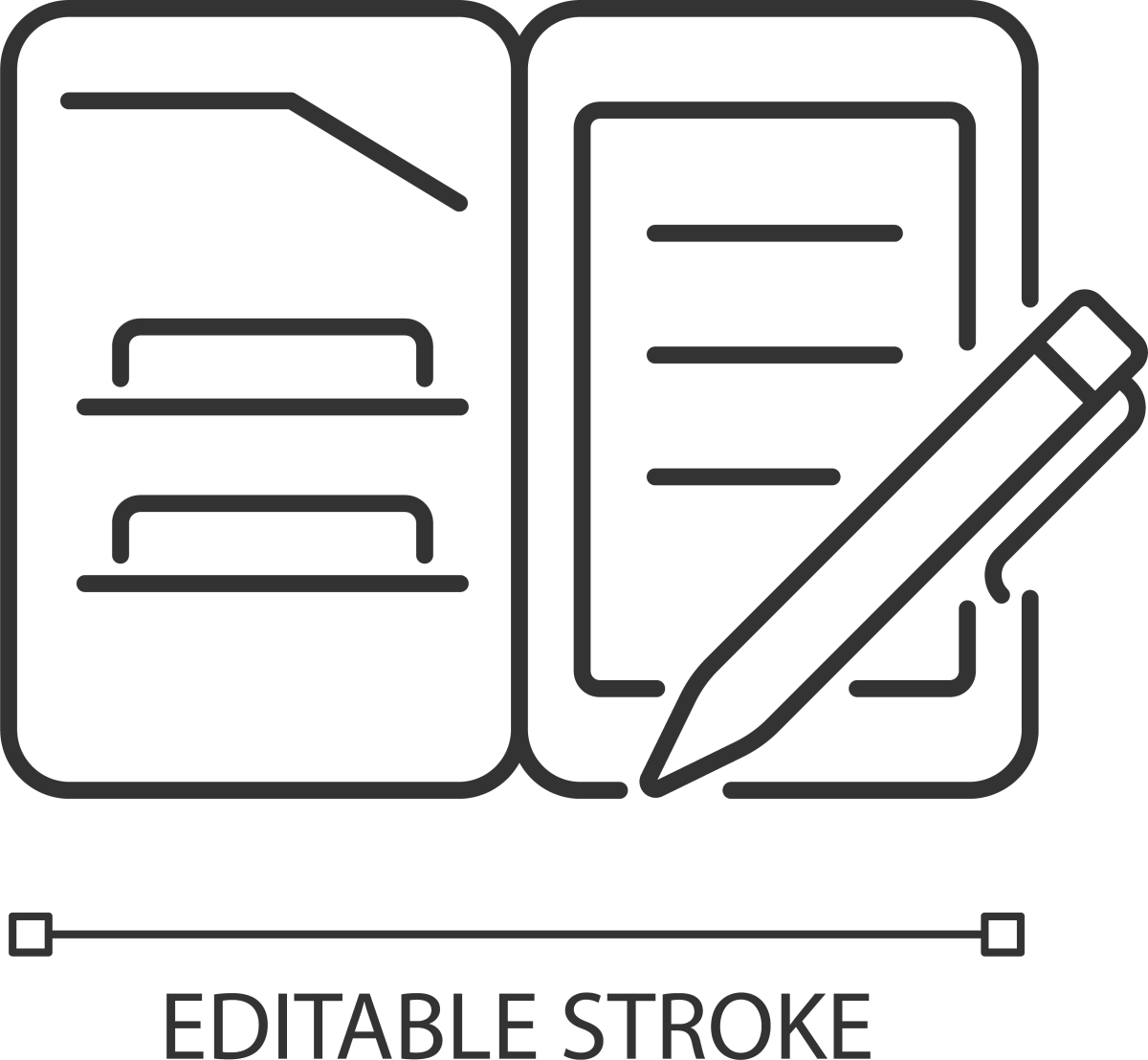 School supplies linear icons set