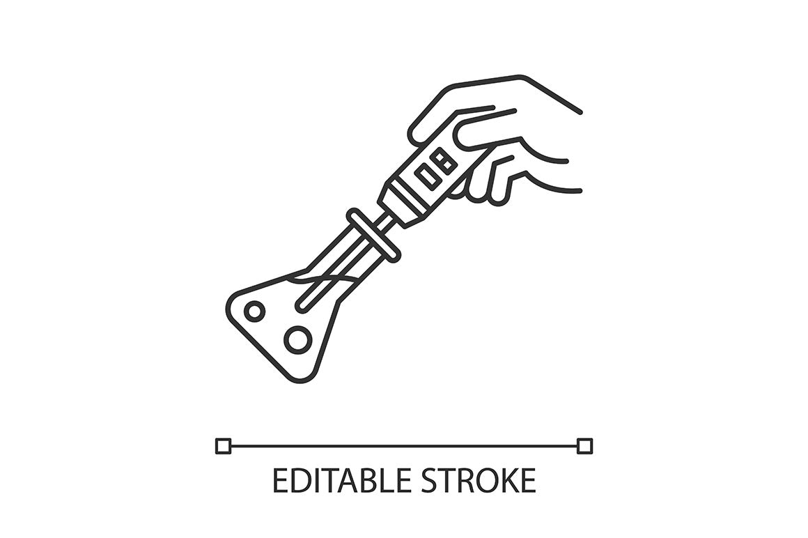 Science Experiment Linear Icons Set