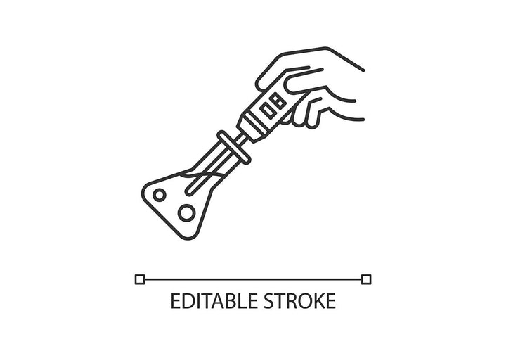 Science Experiment Linear Icons Set
