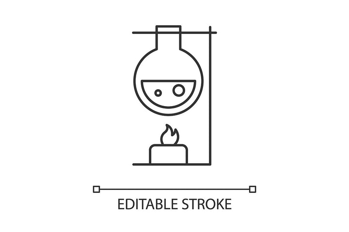 Science Experiment Linear Icons Set