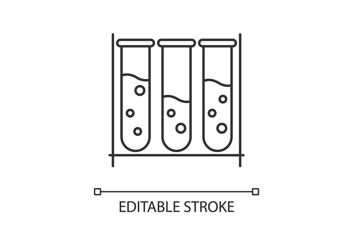 Science Experiment Linear Icons Set