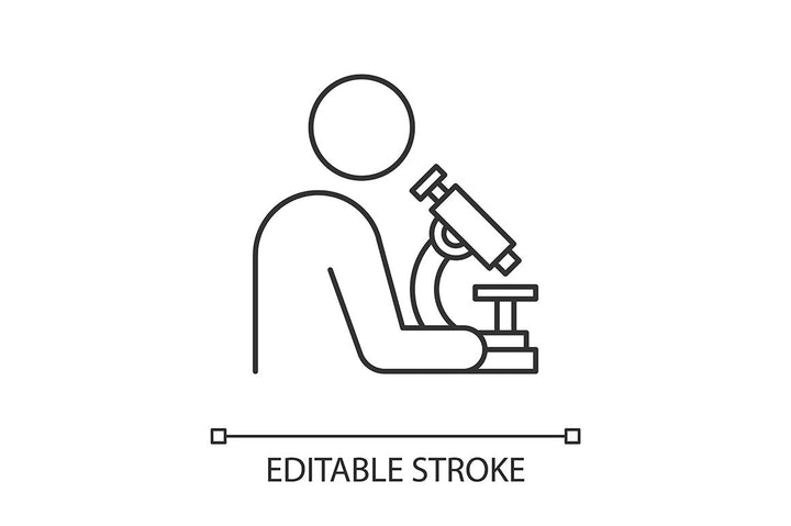 Science Experiment Linear Icons Set