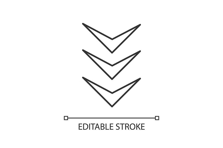 Scroll down pixel perfect linear icons set