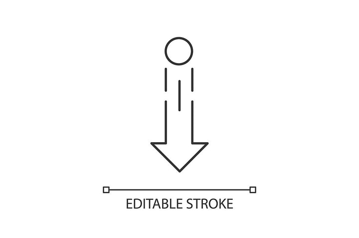 Scroll down pixel perfect linear icons set