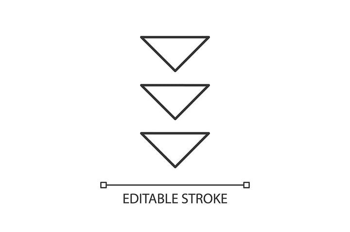 Scroll down pixel perfect linear icons set