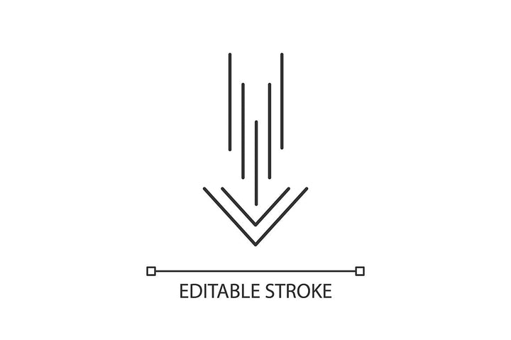 Scroll down pixel perfect linear icons set
