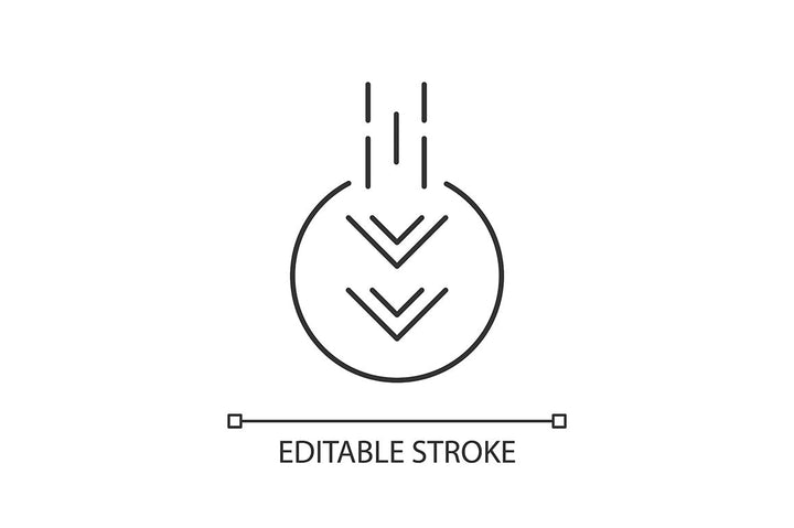 Scroll down pixel perfect linear icons set