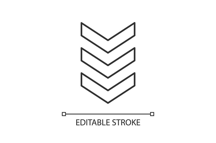 Scroll down pixel perfect linear icons set