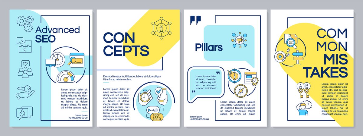Search engine principle brochure template set
