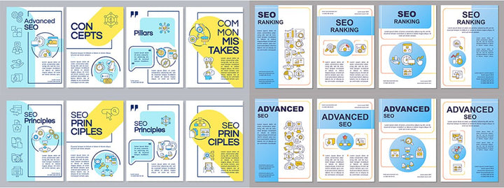 Search engine principle brochure template set