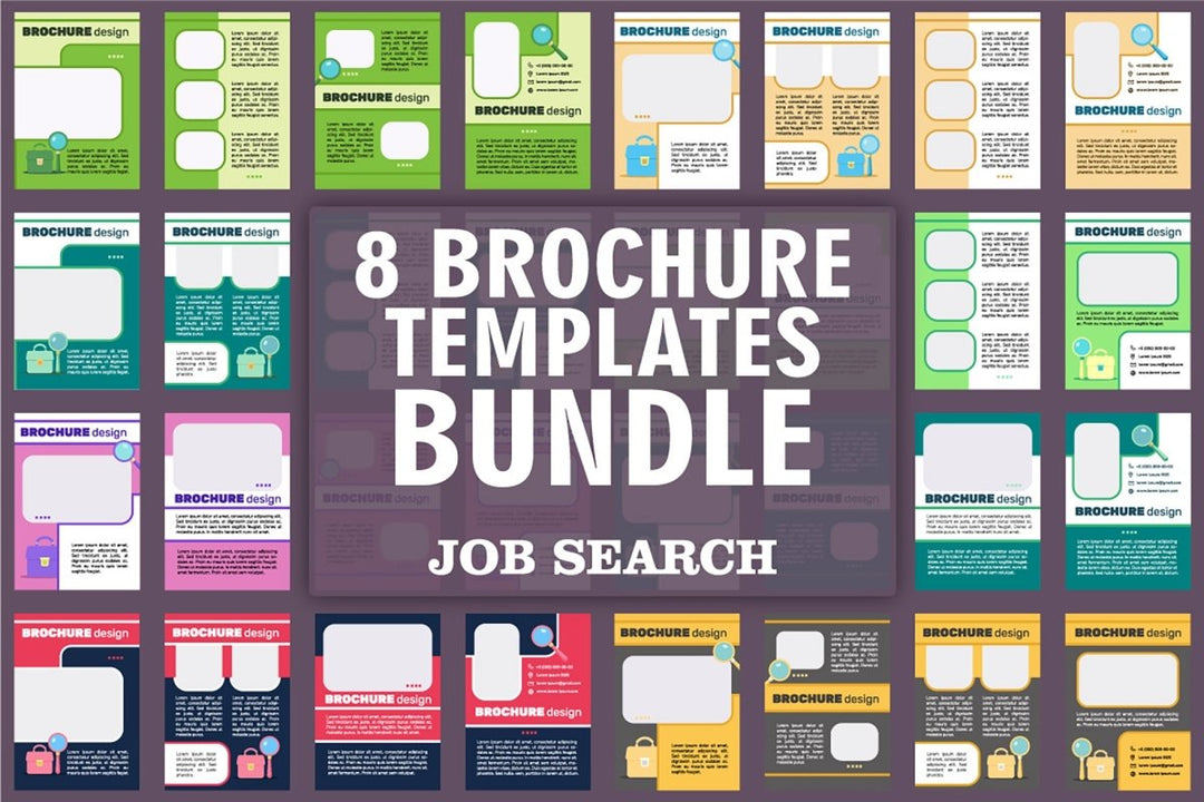 Searching job brochure design bundle