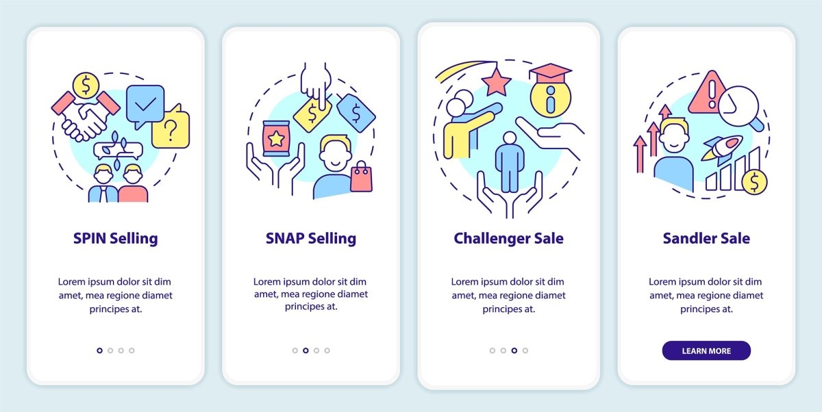 Selling trends mobile app screen set
