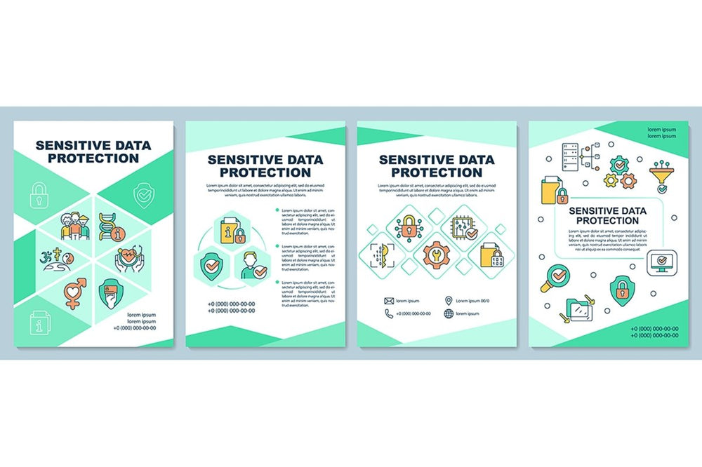 Sensitive data brochure template set