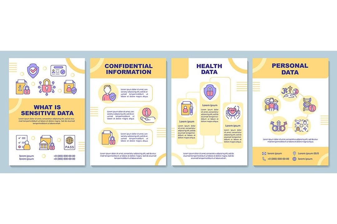 Sensitive data brochure template set