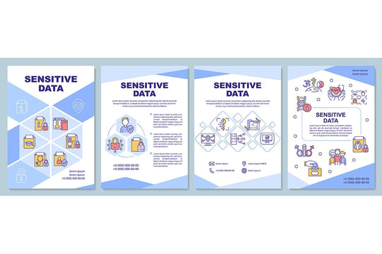 Sensitive data brochure template set