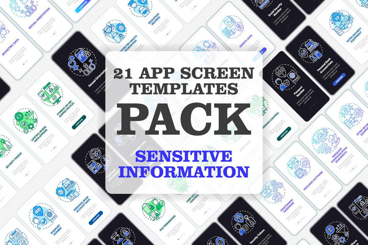 Sensitive information mobile app screen bundle