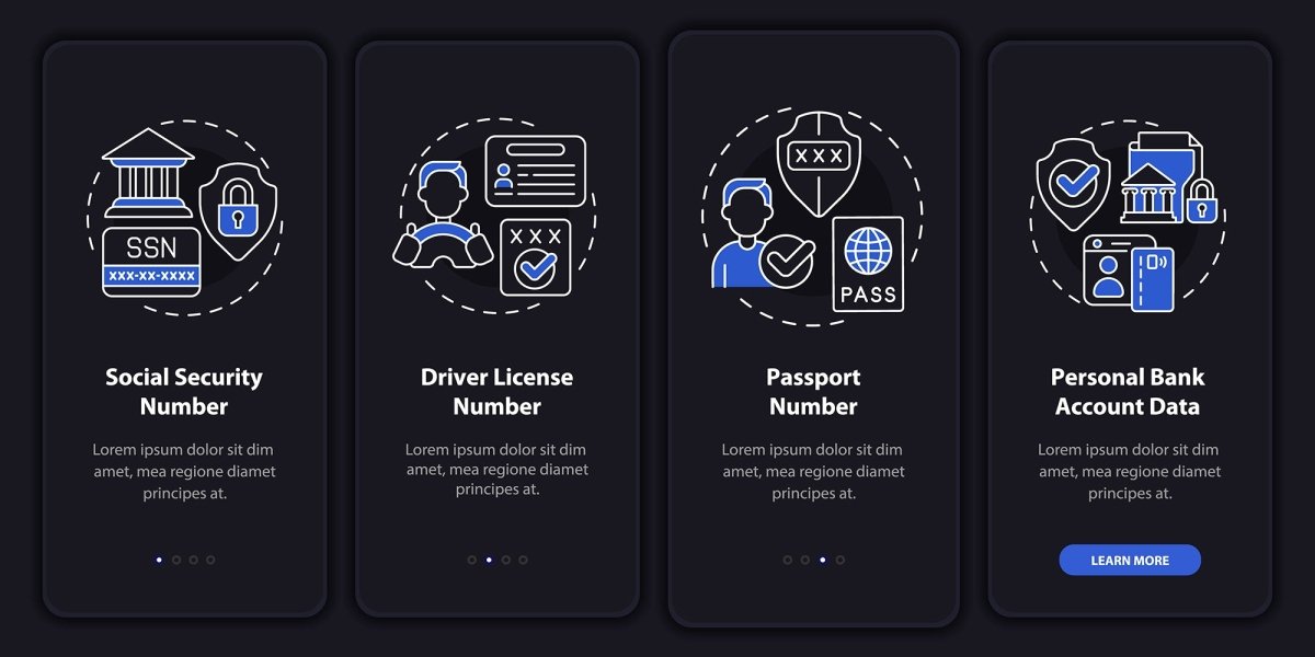 Sensitive information mobile app screen bundle