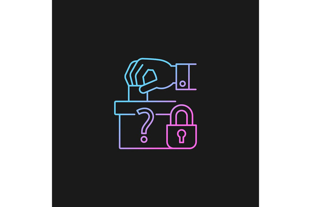 Sensitive information types gradient icons set for dark and light mode