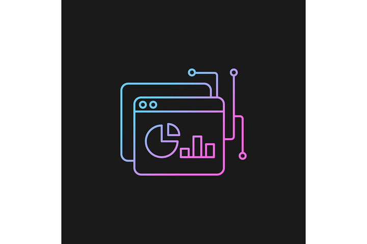Sensitive information types gradient icons set for dark and light mode