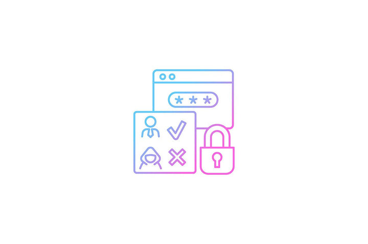 Sensitive information types gradient icons set for dark and light mode