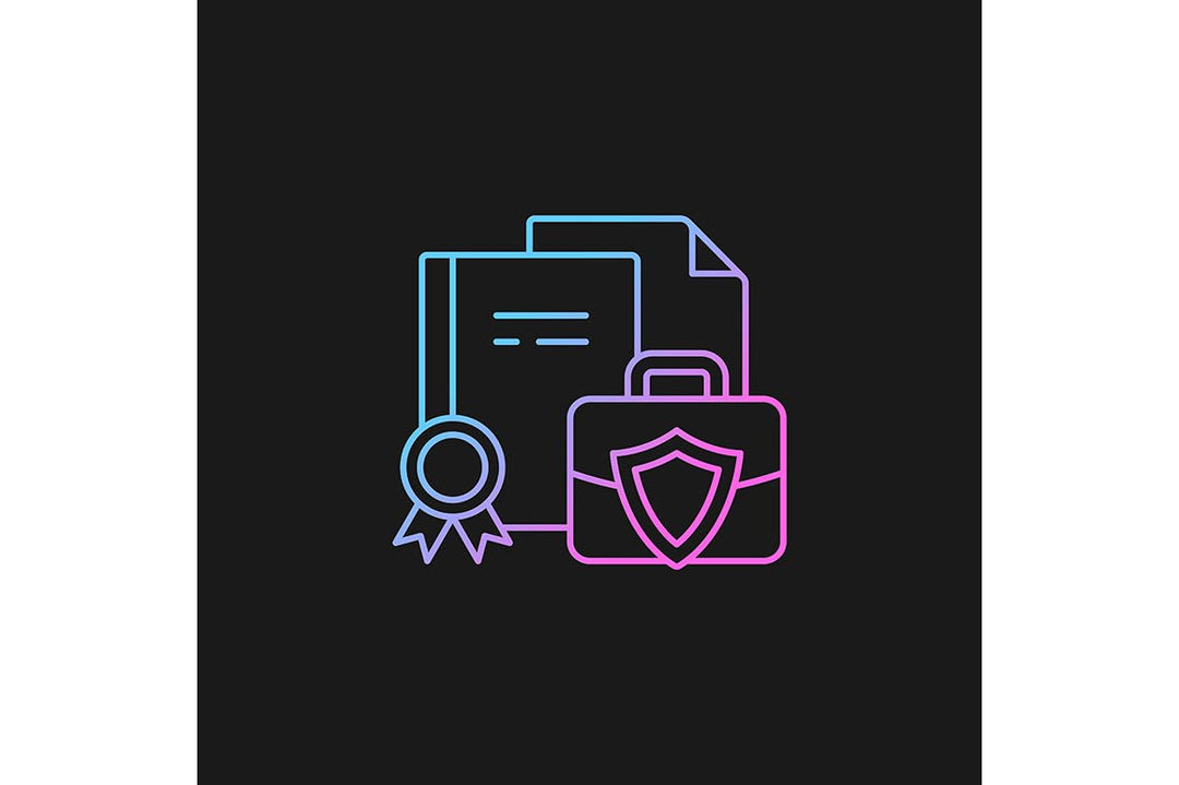 Sensitive information types gradient icons set for dark and light mode