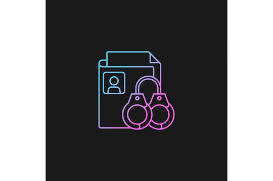 Sensitive information types gradient icons set for dark and light mode