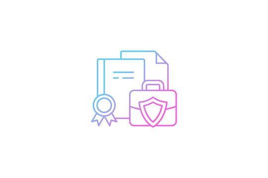 Sensitive information types gradient icons set for dark and light mode