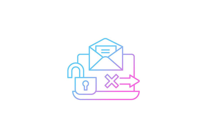 Sensitive information types gradient icons set for dark and light mode