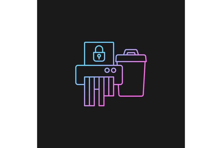 Sensitive information types gradient icons set for dark and light mode