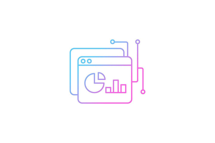 Sensitive information types gradient icons set for dark and light mode