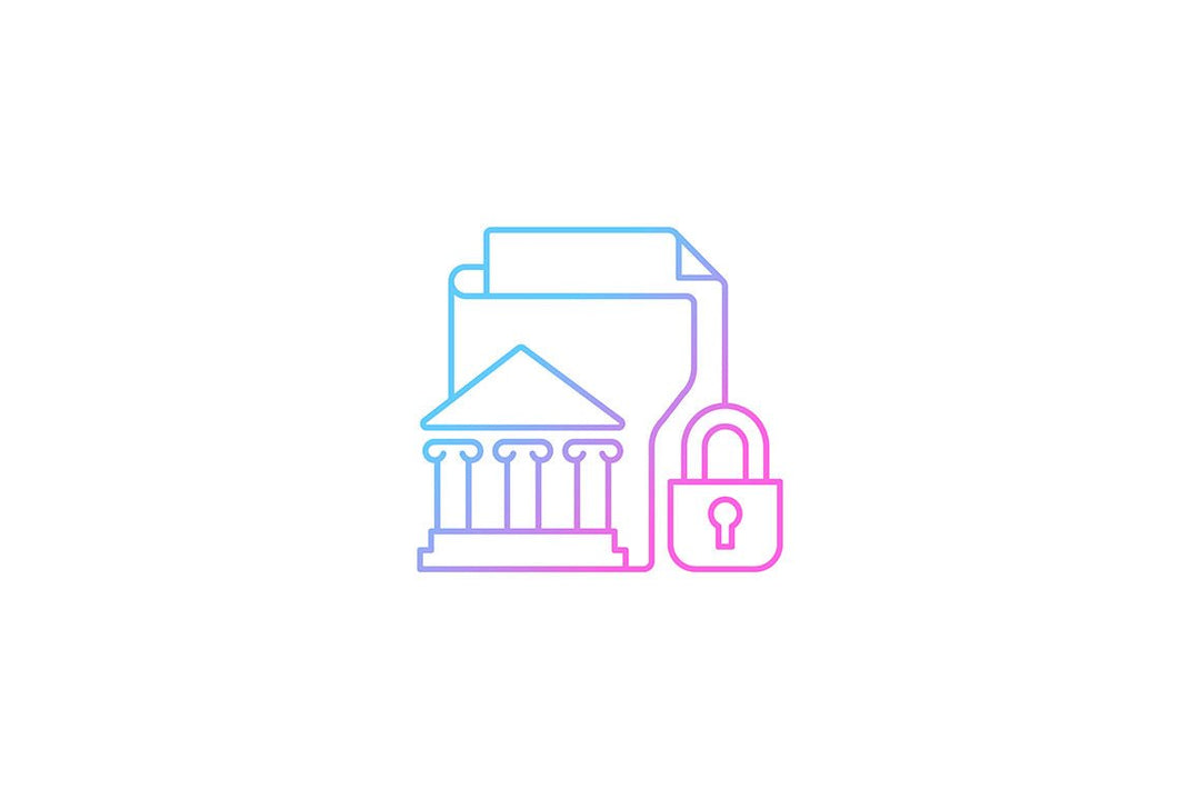 Sensitive information types gradient icons set for dark and light mode