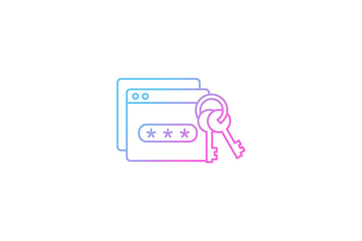 Sensitive information types gradient icons set for dark and light mode