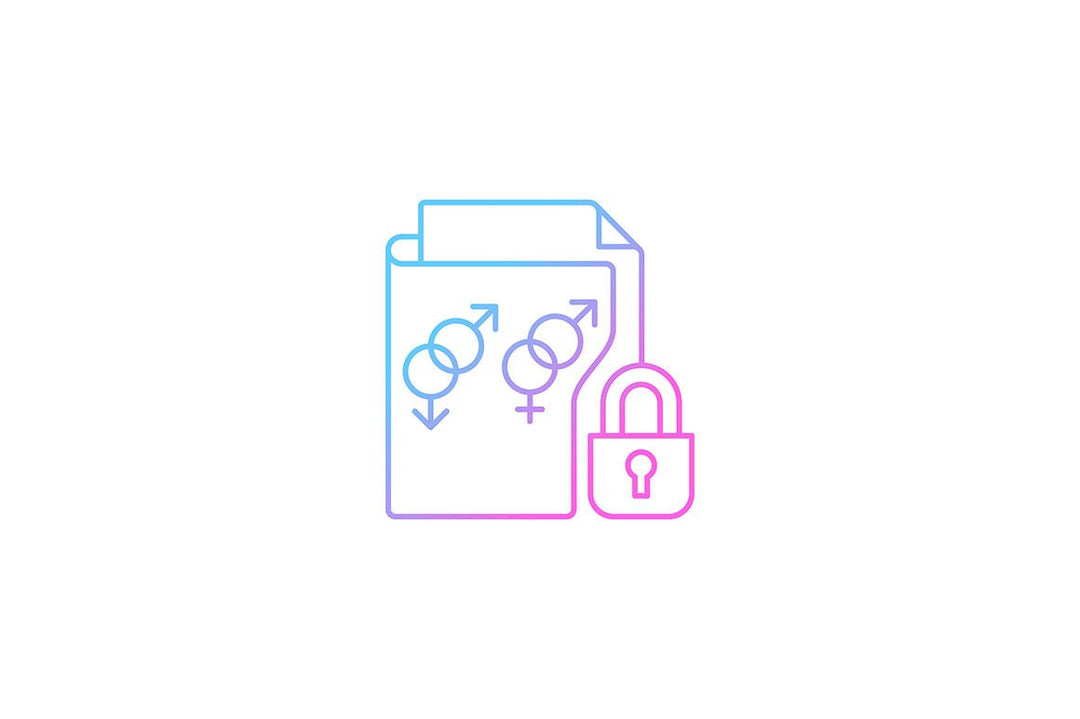 Sensitive information types gradient icons set for dark and light mode