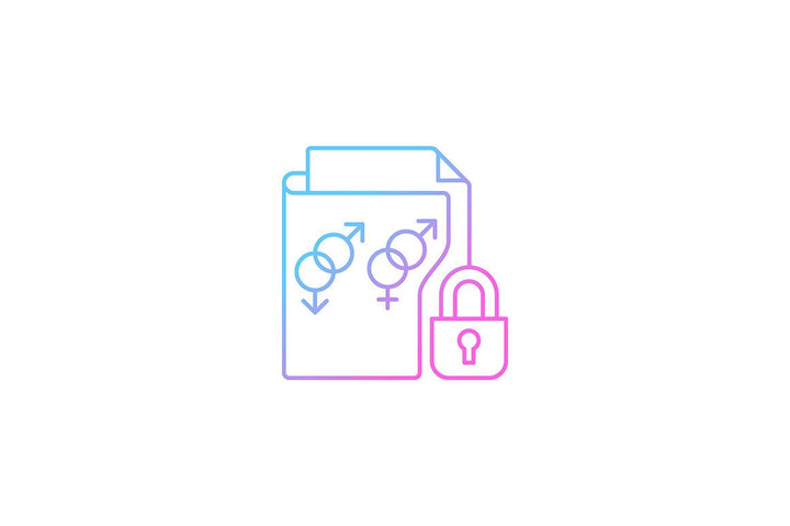 Sensitive information types gradient icons set for dark and light mode