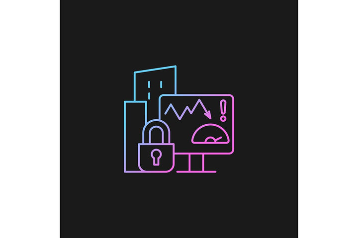 Sensitive information types gradient icons set for dark and light mode