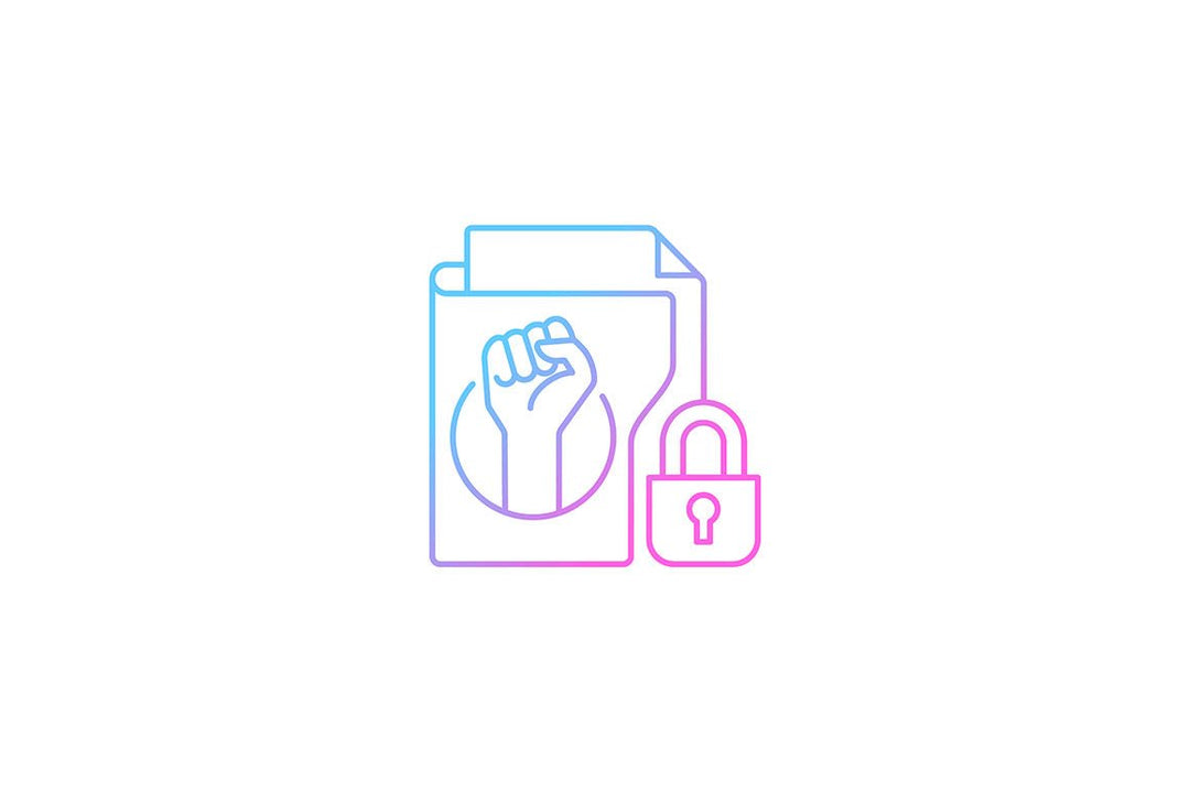 Sensitive information types gradient icons set for dark and light mode