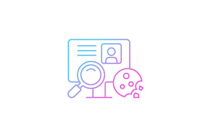 Sensitive information types gradient icons set for dark and light mode