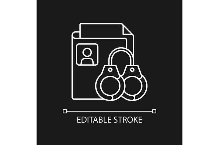 Sensitive information types linear icons set for dark and light mode