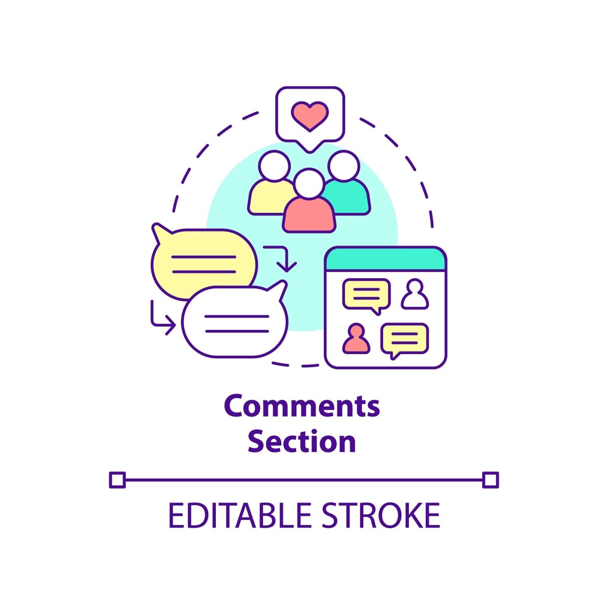 SEO optimization concept icons bundle