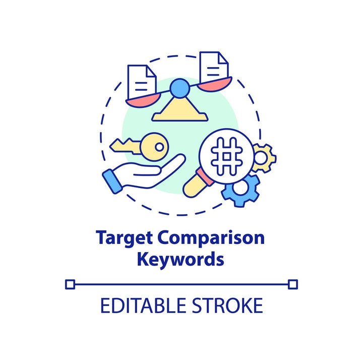 SEO optimization concept icons bundle