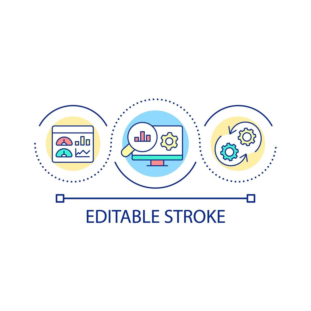 SEO optimization concept icons bundle