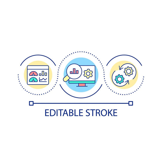SEO optimization concept icons bundle