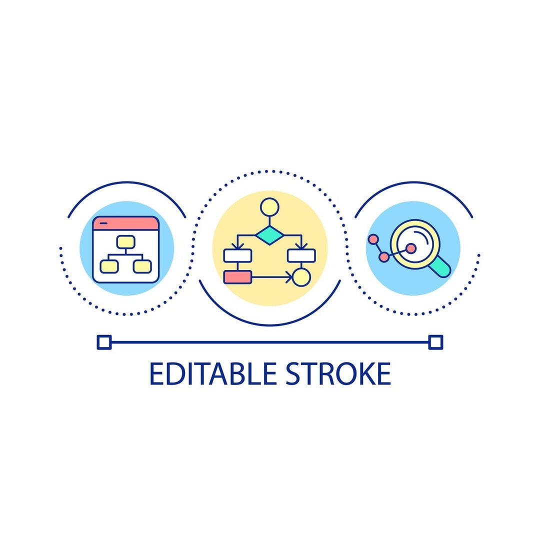 SEO optimization concept icons bundle