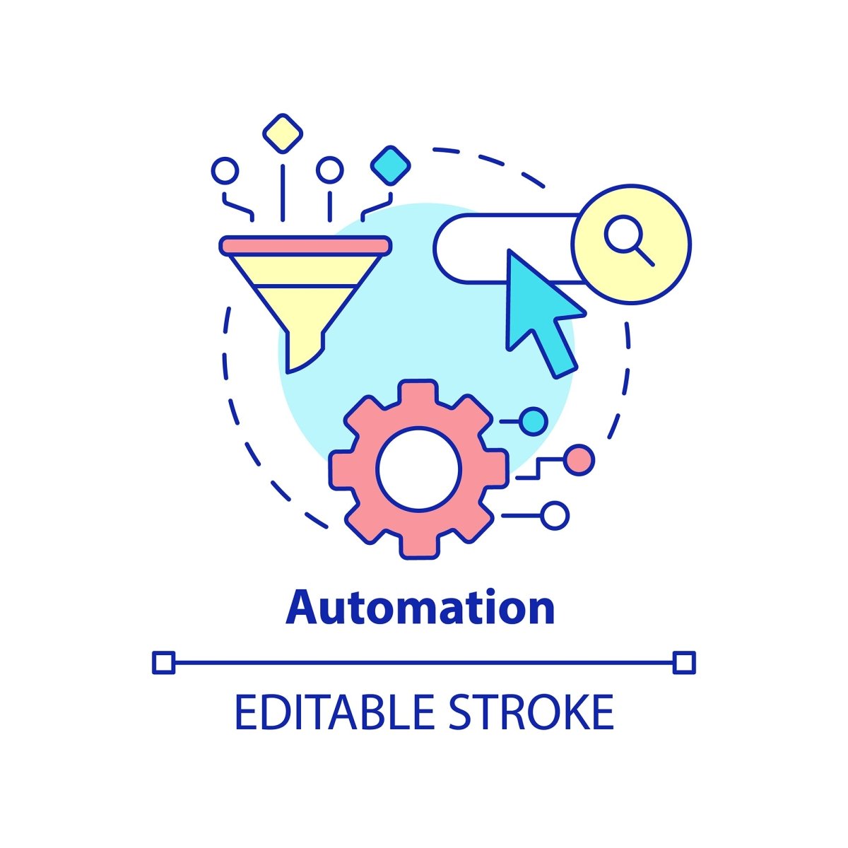 SEO optimization concept icons bundle