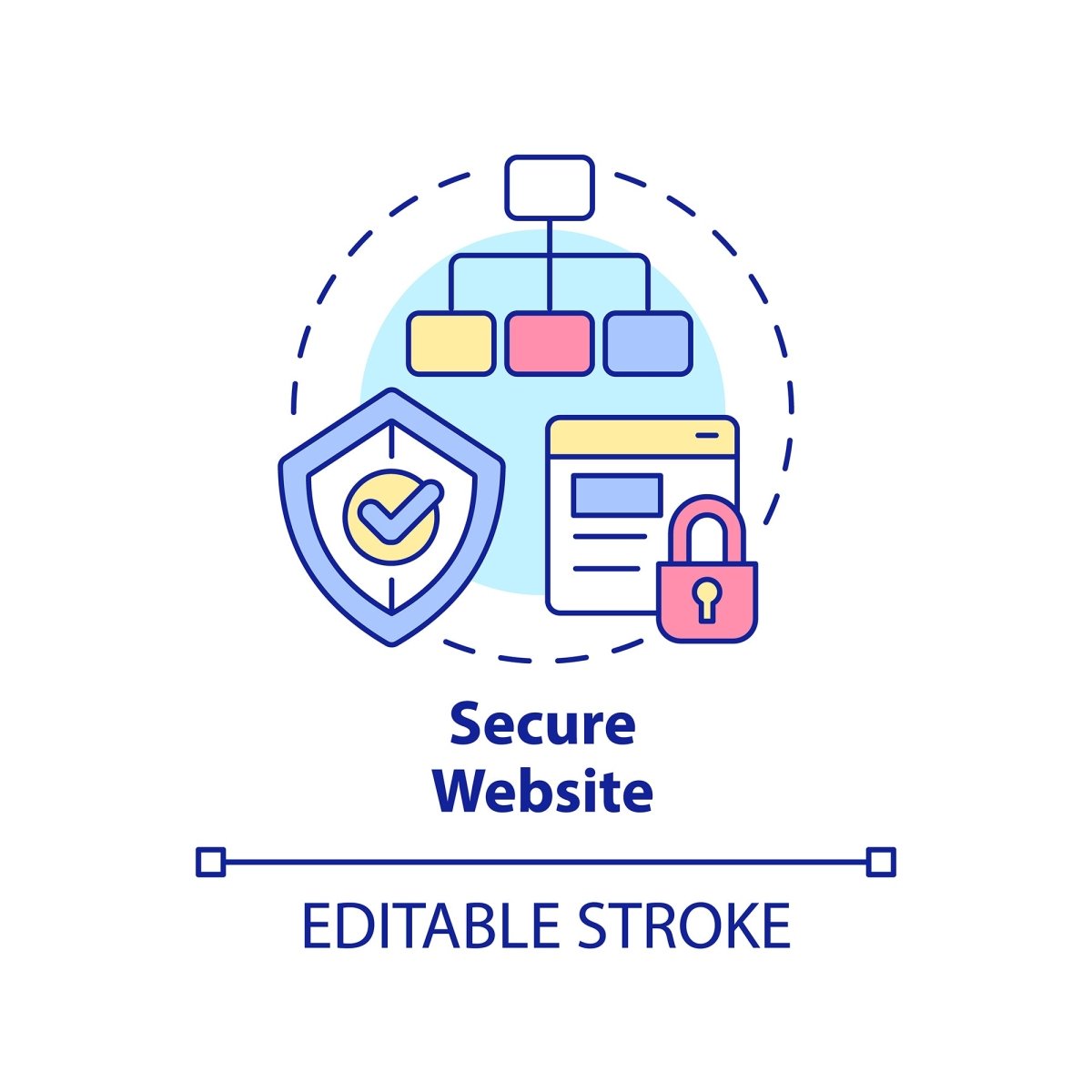 SEO optimization concept icons bundle