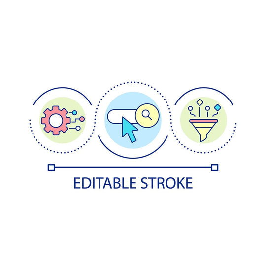 SEO optimization concept icons bundle