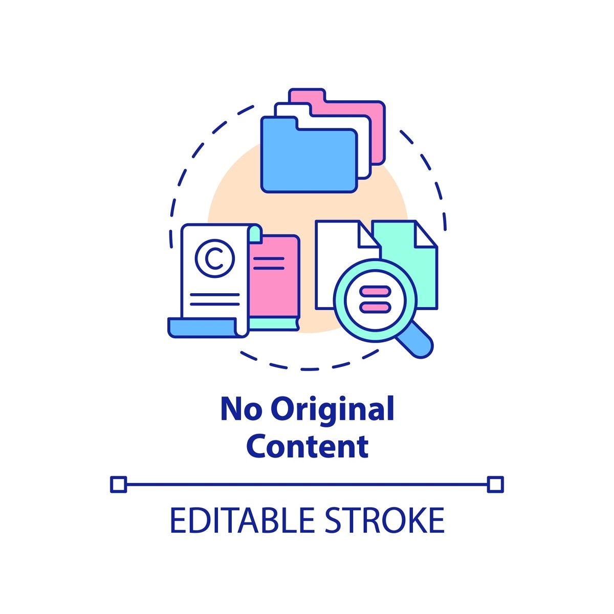 SEO optimization concept icons bundle
