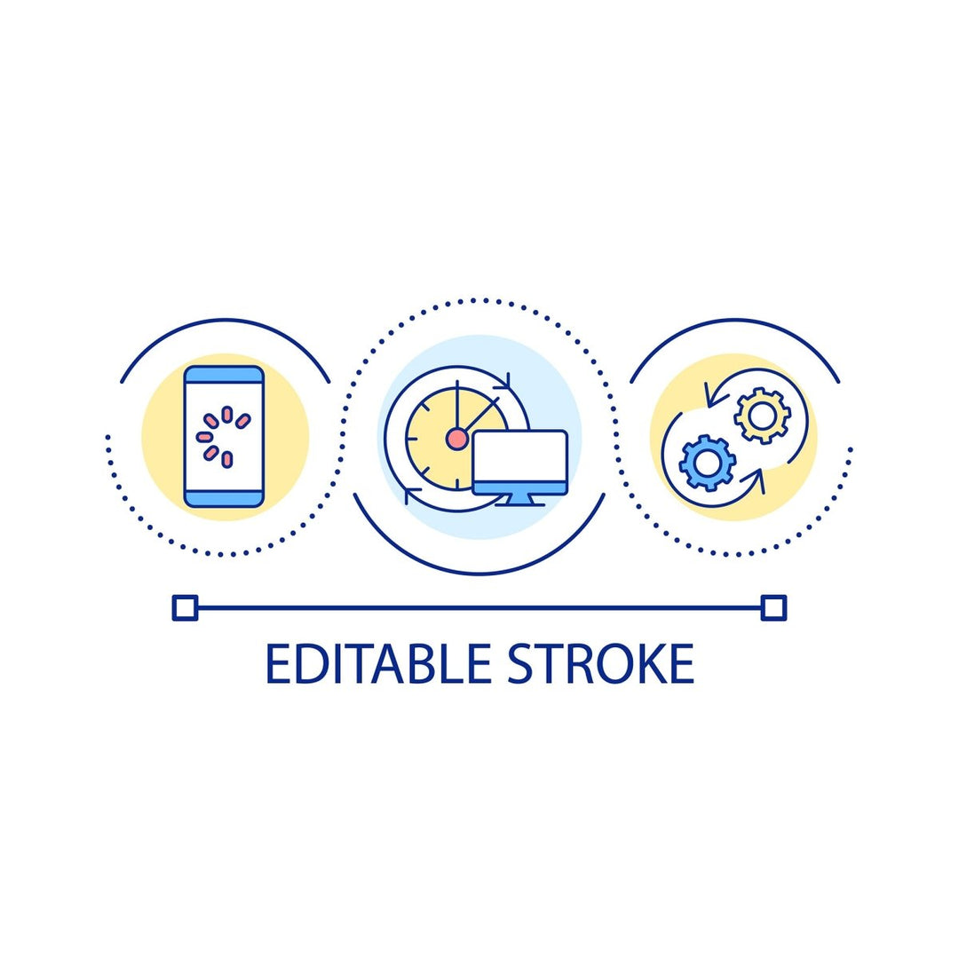 SEO optimization concept icons bundle