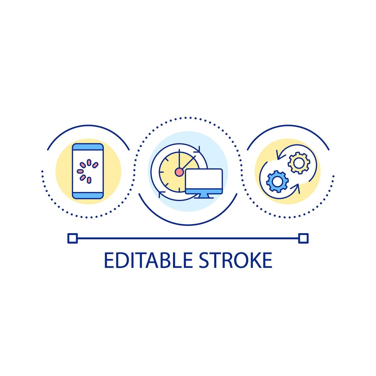 SEO optimization concept icons bundle